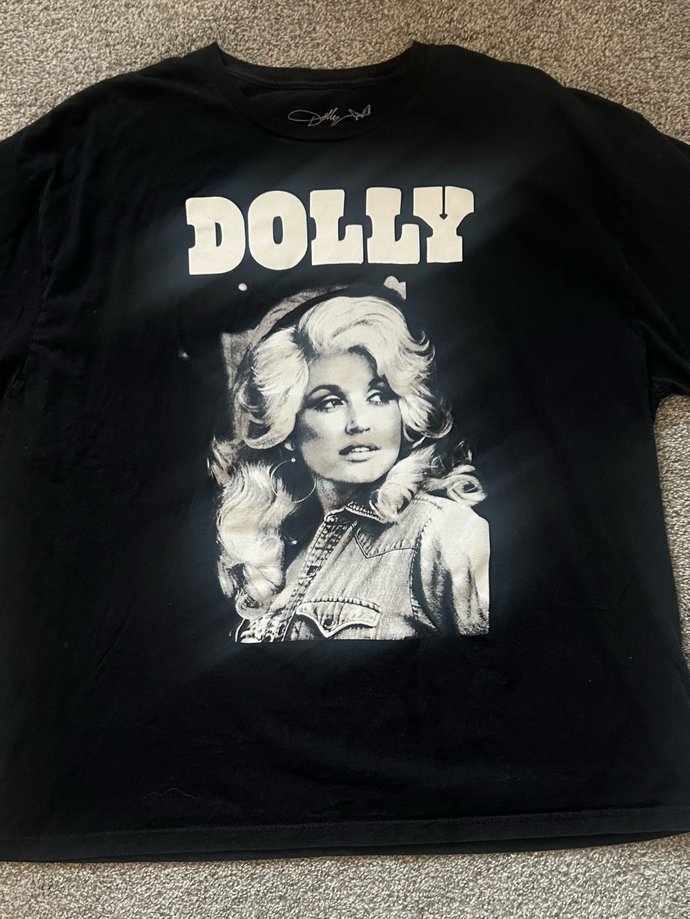 Dolly Parton Shirt Big & Tall 3XL Black Portrait Graphic Tee Mad Engine